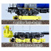 Set dvou zavazadlových vozů Dmz a přepravních podvozků Loco Buggy, RailAdventure GmbH, VI. epocha, H0, Tillig 70043